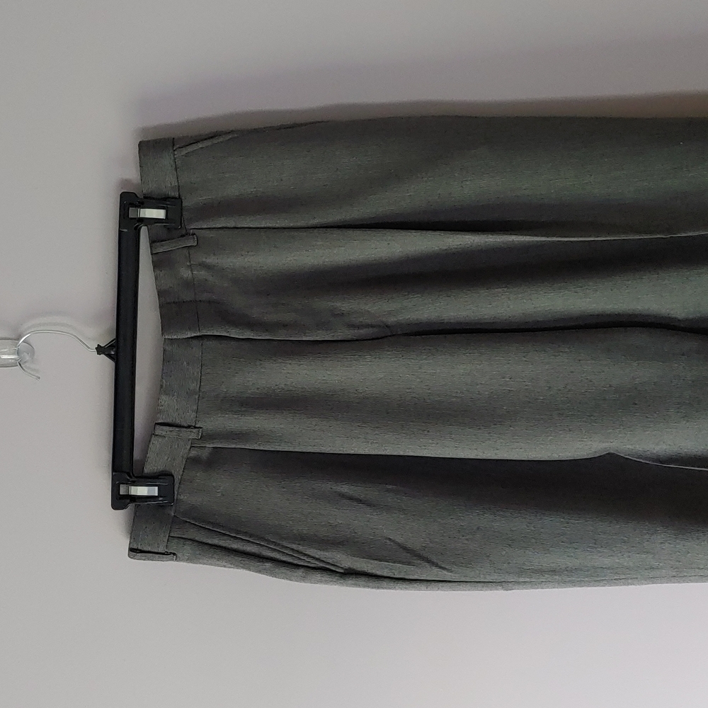 City Streets Vintage Gray Pleated Dress Pants Striped 33x30Slacks